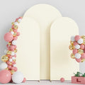Ivory Arch Backdrop Covers Stretchy Backdrop 7.2FT, 6FT, 6FT in 7.2FT,6FT,6FT in Ivory