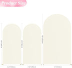 Ivory Arch Backdrop Covers Stretchy Backdrop 7.2FT, 6FT, 6FT in 7.2FT,6FT,6FT in Ivory, alternate view 2