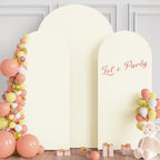 Ivory Arch Backdrop Covers Stretchy Backdrop 7.2FT, 6FT, 6FT in 7.2FT,6FT,6FT in Ivory, alternate view 3