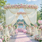 Ivory Backdrop Curtains 10x10FT - Wrinkle-Free Photo Backdrop Drapes for Wedding, Baby Shower, Photography &, alternate view