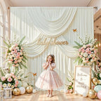 Ivory Backdrop Curtains 10x10FT - Wrinkle-Free Photo Backdrop Drapes for Wedding, Baby Shower, Photography &, alternate view