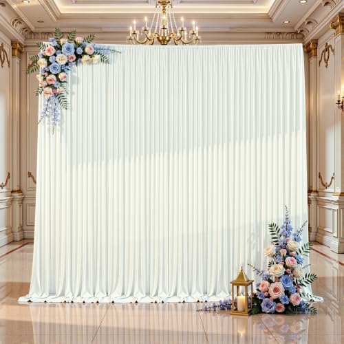 Ivory Backdrop Curtains 10x10FT - Wrinkle-Free Photo Backdrop Drapes for Wedding, Baby Shower, Photography &, alternate view