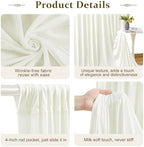 Ivory Backdrop Curtains 10x10FT - Wrinkle-Free Photo Backdrop Drapes for Wedding, Baby Shower, Photography &, alternate view
