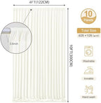 Ivory Backdrop Curtains 40 x 10 ft for Photo Background Wrinkle Free Drapes in W4' x H10'(10 panels) in Ivory, alternate view