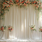 Ivory Backdrop Curtains for Wedding Parties, 30x7FT Wrinkle Free Photo Backdrop Curtains for Wedding Birthday, alternate view