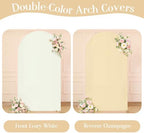 Ivory Champagne Arch Backdrop Cover 7.2FT Party Wedding Arch Covers Stretchy Backdrop Baby Shower Bridal Shower, alternate