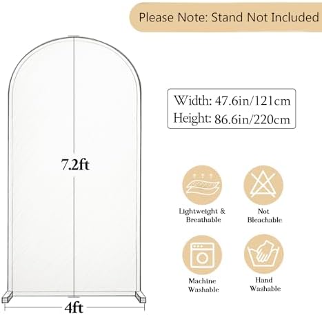 Ivory Champagne Arch Backdrop Cover 7.2FT Party Wedding Arch Covers Stretchy Backdrop Baby Shower Bridal Shower, alternate