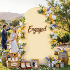 Ivory Champagne Arch Backdrop Cover 7.2FT Party Wedding Arch Covers Stretchy Backdrop Baby Shower Bridal Shower, alternate