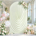 Ivory Draped Arch Cover, 7.2FT Elegant Wedding Arch Backdrop Cover in 7.2FT in Ivory
