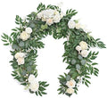 Ivory Eucalyptus Flower Garland White Wedding Arch 6 FT