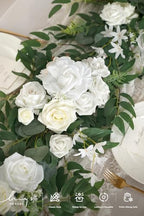 Ivory Eucalyptus Flower Garland White Wedding Arch 6 FT, alternate view 3