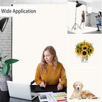 Ivory Photography Backdrop for Photoshoot, Fabric 8x10ft in 8x10ft, alternate view 2