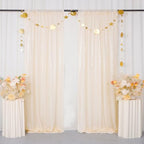 Ivory Sequin Backdrop 2 Pieces Photograph Backdrops 7FTx7FT Beige Backdrop Curtains Panels Sparkly Background, alternate view