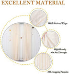 Ivory Sequin Backdrop 2 Pieces Photograph Backdrops 7FTx7FT Beige Backdrop Curtains Panels Sparkly Background, alternate view