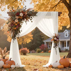 Ivory Wedding Arch Draping Fabric 30'' x 18FT Sheer Chiffon Arch Drapes, alternate view 2