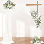 Ivory Wedding Arch Draping Fabric 30'' x 18FT Sheer Chiffon Arch Drapes, alternate view 5