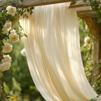 Ivory Wedding Arch Draping Fabric - 31" x 20FT Sheer Chiffon Panel - Wrinkle-Free Backdrop Drapery for Ceremony, alternate