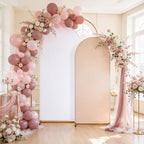 Ivory White Arch Backdrop Covers 7.2FT 6FT Wedding Party Arch Covers in 6/7.2ft in Ivory, White, alternate view 5