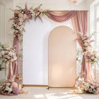 Ivory White Arch Backdrop Covers 7.2FT 6FT Wedding Party Arch Covers in 6/7.2ft in Ivory, White, alternate view 6