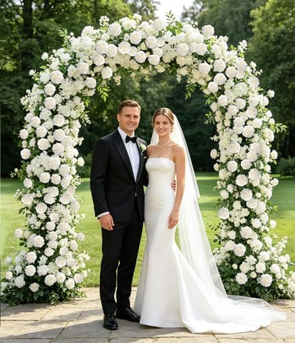 Ivory White Foam Roses 25pcs Artificial Flower with Stem Home Decor in Ivory White, alternate view 6
