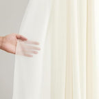 Ivory White Wedding Arch Draping Fabric Sheer Curtain Drapes 2 Panels | 20 ft Extra Long Shimmery Backdrop, alternate view 5