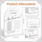 Jenga Guestbook Wedding Sign, White Arch Acrylic Sign, Guest Book Wedding Reception, Bridal Shower Decor, alternate view 3