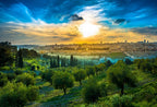 Jerusalem Backdrop Sunset Cityscape View of Old City 10x8ft in 10x8ft