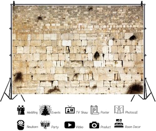 Jerusalem Wailing Wall Backdrop Israel Banner 8x6ft in 8x6ft, alternate view 4