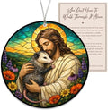 Jesus Christmas Ornament, Jesus Hugging Opossum Ornament, Christian Christmas Ornaments, Religious Holiday