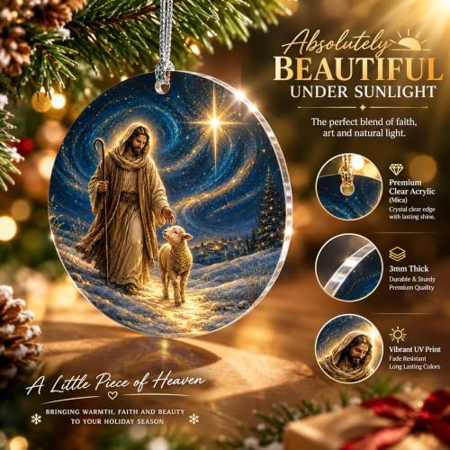 Jesus Ornament, Religious Gifts for Women, Christian Decor, Christian Home Decor, Nativity Ornament in Jesus, alternate view