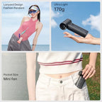 JISULIFE Portable Handheld Fan Life9, Turbo Airflow, Up to 18H Runtime, alternate view 5