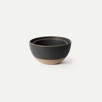 Jumbo and Large Bowls Set of 2, 2.5 and 1.5 Qt Ceramic Pottery Mixing Bowls - Microwave and Dishwasher Safe