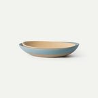 Jumbo and Large Serving Dishes Set of 2, 13 inch and 12 inch Ceramic Pottery Oval Platters - Microwave, Oven and