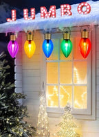 Jumbo C9 Christmas Pathway Lights Outdoor,2Pack Total 17FT C9 Walkway Light, alternate view 2