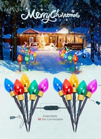 Jumbo C9 Christmas Pathway Lights Outdoor,2Pack Total 17FT C9 Walkway Light, alternate view 5