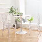 KAIHAOWIN Clear Napoleon Chair- Luxury Acrylic Dining Chairs Transparent Crystal Chair for Wedding Party Events, alternate