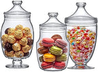 Keep - Acrylic Apothecary Jars (3-Piece Set, 52/50/46 oz) (NOT Glass), Plastic Jars with Lids, Bathroom