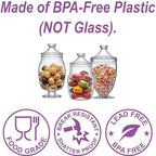 Keep - Acrylic Apothecary Jars (3-Piece Set, 52/50/46 oz) (NOT Glass), Plastic Jars with Lids, Bathroom, alternate view 4