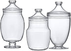 Keep - Acrylic Apothecary Jars (3-Piece Set, 52/50/46 oz) (NOT Glass), Plastic Jars with Lids, Bathroom, alternate view 6