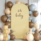 Khaki Arch Backdrop Cover 7.2FT Spandex Fitted Wedding Arch Stand Covers Round Top Chiara Arch Covers Stretchy, alternate