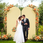 Khaki Arch Backdrop Cover 7.2FT Spandex Fitted Wedding Arch Stand Covers Round Top Chiara Arch Covers Stretchy, alternate