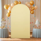 Khaki Arch Backdrop Cover 7.2FT Spandex Fitted Wedding Arch Stand Covers Round Top Chiara Arch Covers Stretchy, alternate