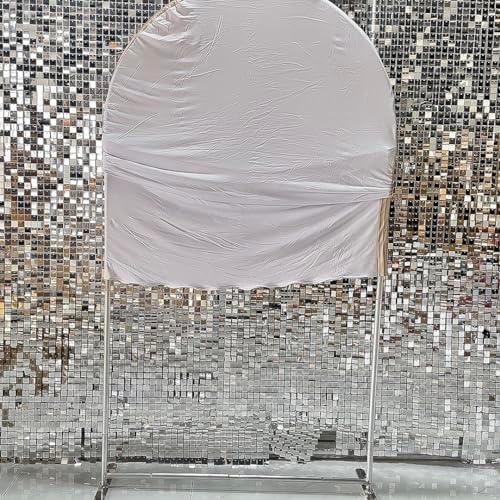 Khaki Ripples Pattern Arch Backdrop Cover for Birthday Party Wedding Baby Shower Decorations Light Tan Chiara, alternate view