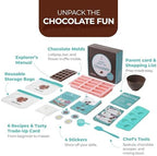 Kids Chocolate Making Kit | Real Reusable Candy Tools | Ages 6-12 in child-size in Teal, alternate view 3