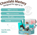 Kids Chocolate Making Kit | Real Reusable Candy Tools | Ages 6-12 in child-size in Teal, alternate view 4