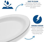 Kingline Plastic Oval Platter Oval Tray for Home and Restaurant, Melamine, 12 x 9 Inches, White, (Pack of 72) in, alternate