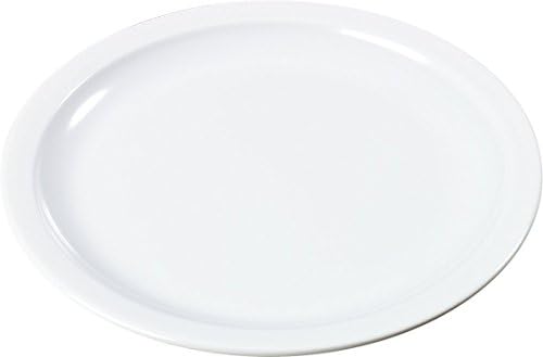 Kingline Reusable Plastic Plate Appetizer Plate for Home and Restaurant, Melamine, 5.5 Inches, White, (Pack of