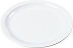 Kingline Reusable Plastic Plate Appetizer Plate for Home and Restaurant, Melamine, 5.5 Inches, White, (Pack of