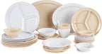 Kingline Reusable Plastic Plate Appetizer Plate for Home and Restaurant, Melamine, 5.5 Inches, White, (Pack of, alternate