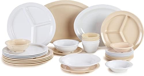 Kingline Reusable Plastic Plate Appetizer Plate for Home and Restaurant, Melamine, 5.5 Inches, White, (Pack of, alternate